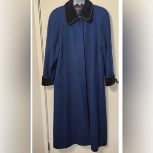 Halston Vintage Coat in a Deep Blue
